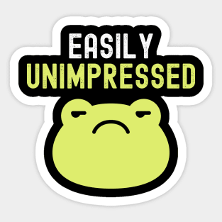 Unimpressed Frog Funny Saying Sarcastic Sticker